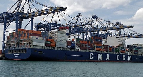 FILE - Image of a vessel in the Chennai port, used for representational purposes only. (Photo | PTI)