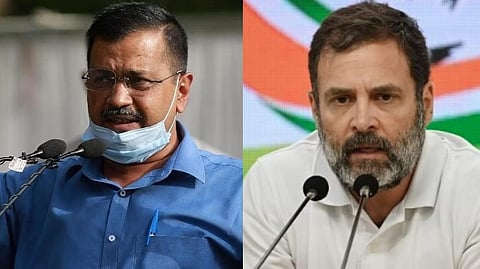 AAP chief and Delhi CM Arvind Kejriwal, Congress leader Rahul Gandhi.