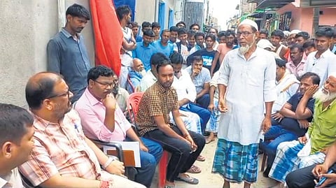 A video of a man asking villagers not to help the family has gone viral | express