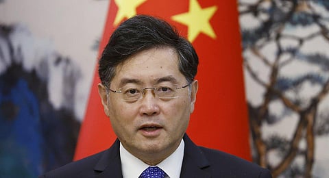 FILE - Chinese Foreign Minister Qin Gang attends a news conference in Beijing, China, on May 23, 2023. (Photo | AP)