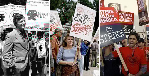 Combined image of actor Alan Alda from the series 'M*A*S*H*', actor Patty Duke, and actor John Stamos, a cast member on 'the medical drama ER.' (Photo | AP)