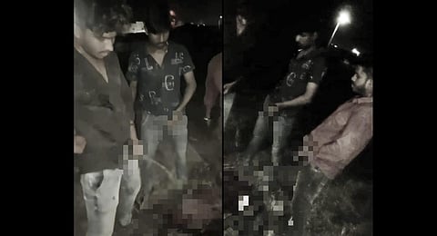 The victim was thrashed and urinated upon by Mannam Ramanjaneyulu and eight more persons on June 19.(Photo | twitter@HatetrackIN)