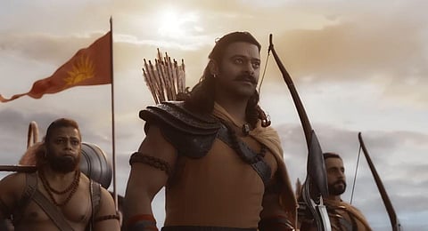 A still from the trailer of 'Adipurush', a screen adaptation of the Indian epic Ramayana starring Prabhas, Kriti Sanon and Saif Ali Khan. (Photo | Screengrab)