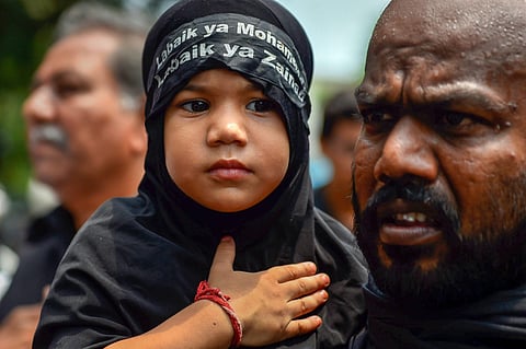 Representational Image: A young Muslim child participates on the 10th day of Muharram procession. (File Photo | PTI)