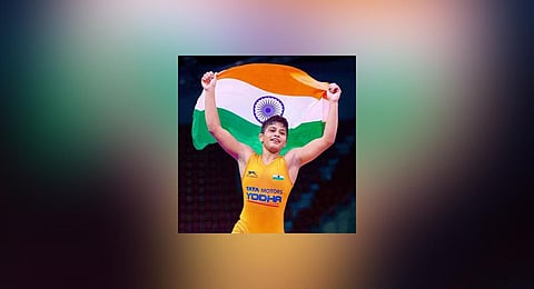 Wrestler Antim Panghal (Photo | Antim Panghal Twitter)