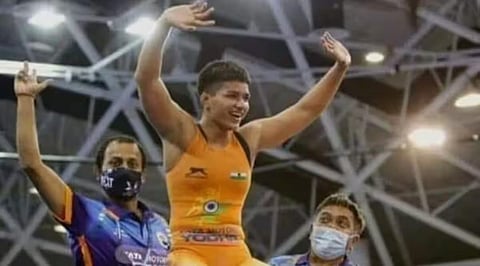 FILE: Wrestler Priya Malik won gold at the World Cadet Wrestling Championship. (File Photo | Twitter))