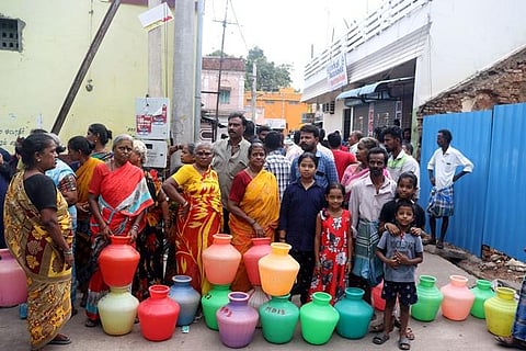 No proper water supply for 22 days, Vellore residents protest