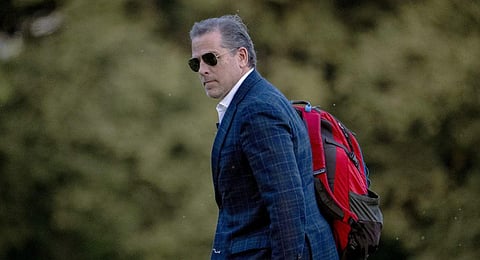 FILE - Hunter Biden, the son of President Joe Biden, walks from Marine One upon arrival at Fort McNair, June 25, 2023, in Washington. (Photo | AP)