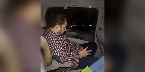Businessman Sameer Mahendru being taken into ED custody. (PTI | Photo)