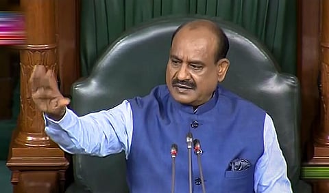 Lok Sabha Speaker Om Birla conducts proceedings in New Delhi, Wednesday, July 26, 2023. (Photo|PTI)