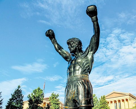 Sylvester Stallone sculpture as ‘Rocky’