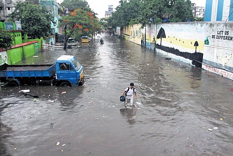 Some low-lying areas were inundated completely.