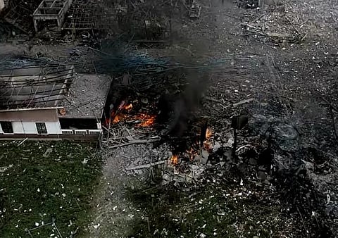 Explosion site in Thailand.