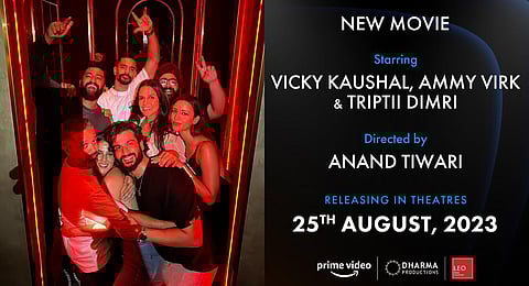 Vicky Kaushal, Triptii Dimri, Ammy Virk, Neha Dhupia and others star in Anand Tiwari's 'Mere Mehboob Mere Sanam'. (Photos | Neha Dhupia Twitter)