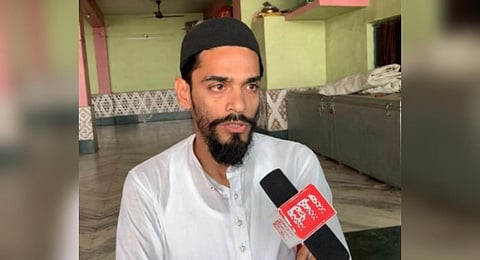 Furfura Sharif: ISF leader Naushad Siddiqui talks to PTI, in Furfura Sharif, West Bengal. (Photo | PTI)