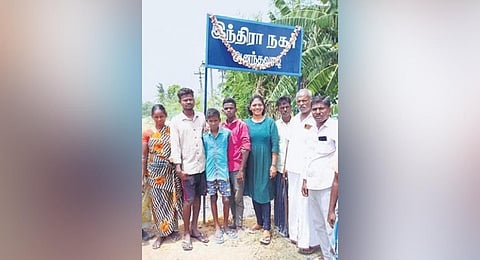 Following Anusuya’s request, the name board called Indira Nagar was placed in Anandhavadi | Express 