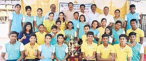 SDAT Dolphin team won the overall championship in the TNSAA 39th sub-junior and 49th junior State aquatic championship held at Velachery, Chennai. (Express Photo)