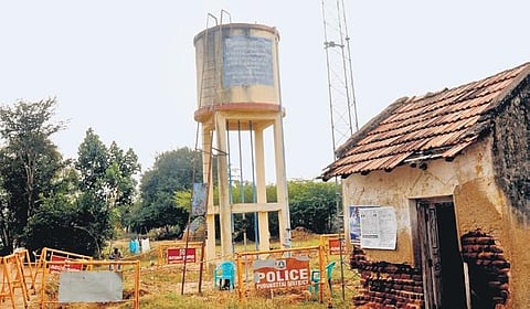The tank in Vengaivayal in which faecal matter was mixed with water | Express