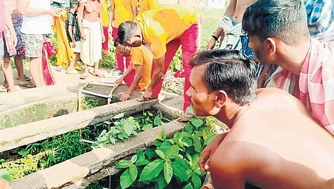 Fire services personnel and villagers engaged in rescue operation | EXPRESS