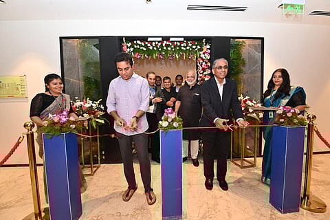 IT and Industries Minister KT Rama Rao inaugurates the MicrochipTech R&D centre in Kokapet, Hyderabad. (Photo | Express)