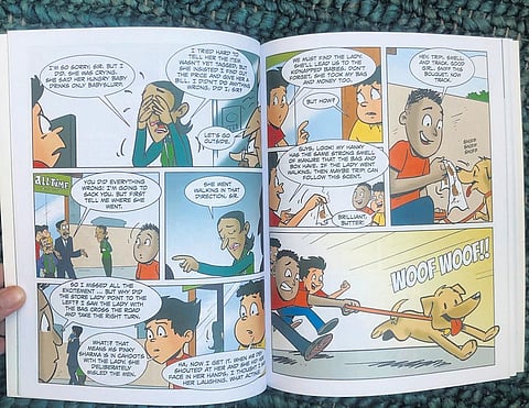 From travelling to Texas, to solving a crime, Butterfingers does it all in this fun-filled comic book.