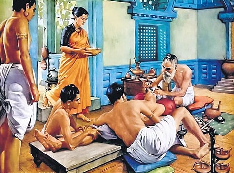 A painting of Sushruta, the Father of Indian Medicine