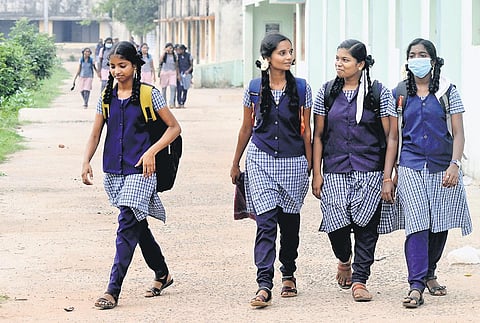 File photo of students at a government school used for representational purposes | Express