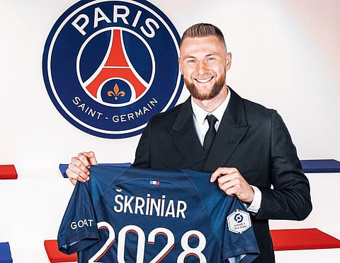 Milan Skriniar joined PSG on a five-year deal. (Photo |AP)