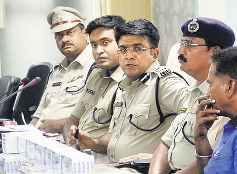 CP CM Thrivikrama Varma speaking during a media briefing I G Satyanarayana