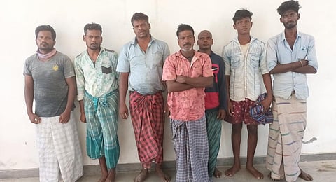 After one week of break over rough weather, nearly 2,500 fishermen in about 400 boats from Rameswaram went into the sea. (Photo File)