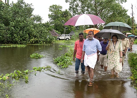 Agriculture minister takes stock of flood situation in Kerala district