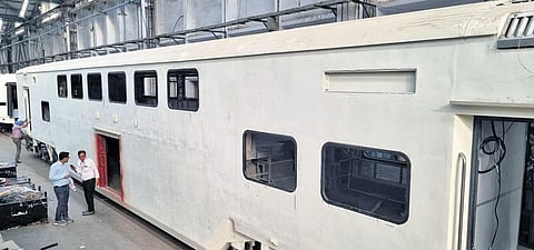 Image of a railway coach built under the belly freight concept, used for representative purposes only. (Photo | Railways)