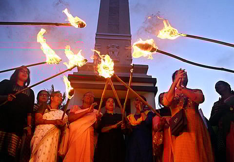 A protest in Manipur (File photo | PTI)