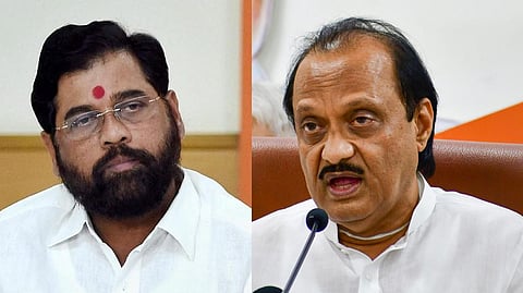 A collage of DCM Eknath Shinde and DCM Ajit Pawar, used for representational purposes only.