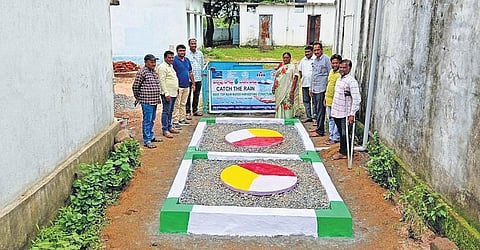 A staggering 5,940 rooftop rain harvesting-cum-magic soak pit structures across all 396 gram panchayats have been installed across Nirmal district | Express
