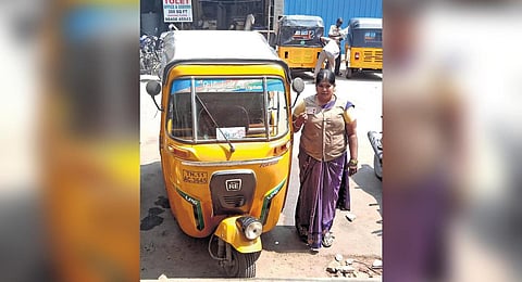 Autorickshaw driver Chandrika