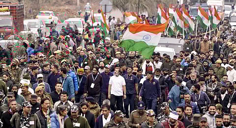 FILE - Image of Congress leader Rahul Gandhi's Bharat Jodo Yatra, used for representational purposes only. (Photo | PTI)