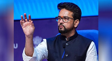 Union Minister Anurag Thakur briefs the media on Cabinet decisions, in New Delhi. (Photo | PTI)