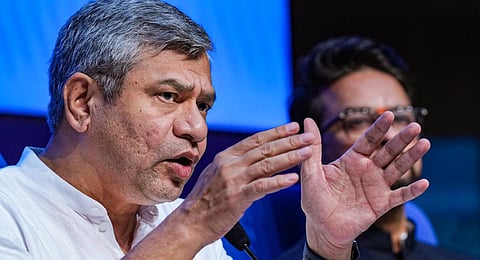 Union Ministers Ashwini Vaishnaw and Anurag Thakur brief the media on Cabinet decisions, in New Delhi, Wednesday, Aug 16, 2023.(Photo | PTI)