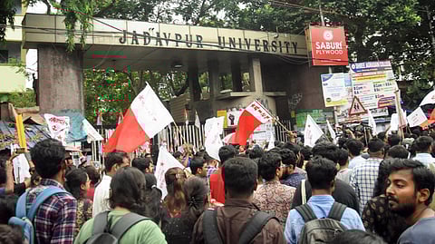 The students' demands include registering a hit-and-run case against education minister Bratya Basu, whose car allegedly hit Indranuj Roy, a student currently undergoing treatment.