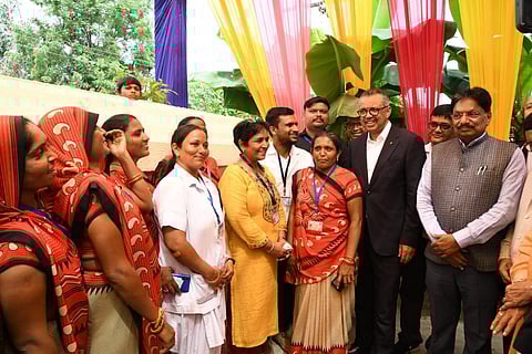 WHO Director-General Tedros visiting Gujarat (Photo | Express)