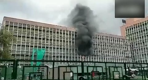 The fire that broke out at the All India Institute Of Medical Sciences (AIIMS) hospital earlier this month (Photo | ANI)