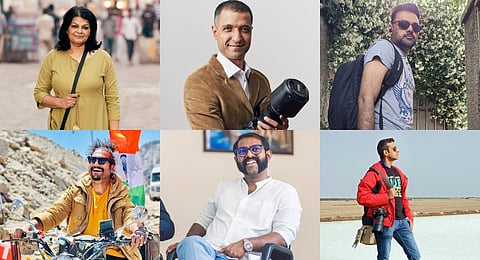 (From Top left) Kiran Majumdar, Masood Hussain, Aquin Mathews, Sai Kiran Kotakonda, Kishor Krishnamoorthi and Srinivasa Prasath. (Photo | Express)