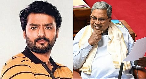 A collage of actor Nirup Bhandari and Karnataka CM Siddaramaiah. (Photo | EPS)