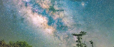 View of the galaxy without light rays