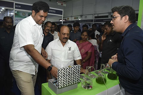 MSME Minister TM Anbarasan and Industries Minister TRB Rajaa at the Start up Thiruvuzha | S Senbagapandiyan
