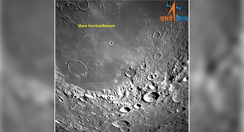 Lunar far side area captured by the Lander Hazard Detection and Avoidance Camera