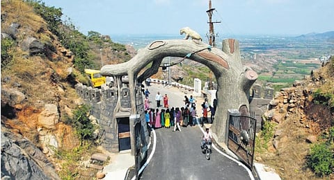 Kondaveedu fort in Palnadu district on Monday. (File photo)