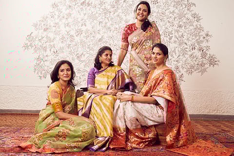 Each shade of the saree is associated with symbolic meanings and religious significance. (Photo | Express)