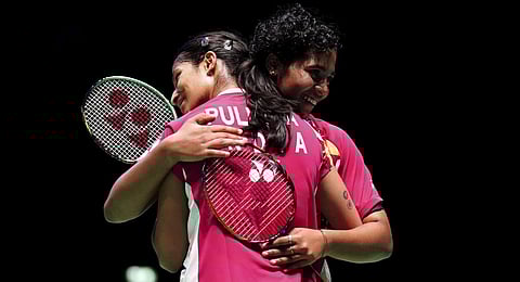 Treesa Jolly (R) & Gayatri Gopichand .(File Photo | PTI)